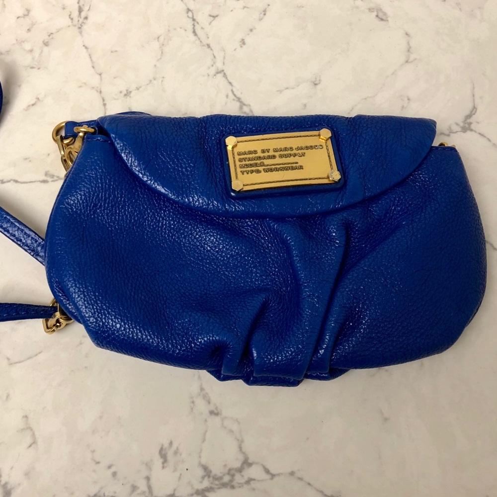 Marc Jacobs royal blue leather Work Wear purse